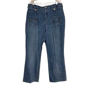 Vintage Womens Plus Size 22 The Blues Denim Jeans With Front Zipper Pockets
